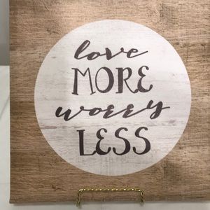 Picture Canvas “Love More Worry Less”